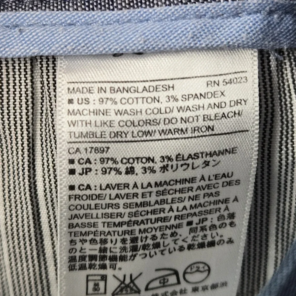 Banana Republic Men Pants 32X32 Blue Chino Fulton Skinny Button‎ Slim 29